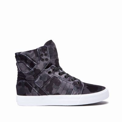 Női Supra SKYTOP Magasszárú Cipő HU087914 Sötét Szürke